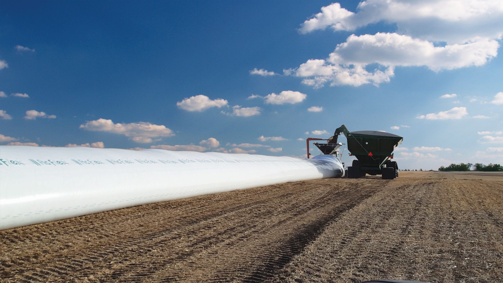 Ag Flex Grain Bag in the field